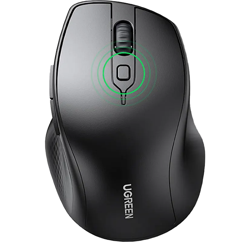 UGREEN MU101 Ergonomic Contoured-Shape Wireless Mouse Black 2 Mascom International.webp